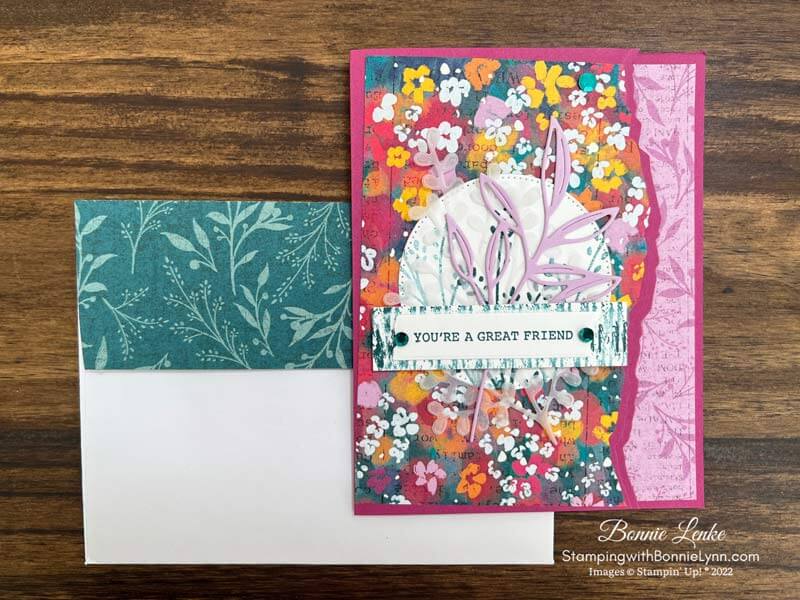 Gorgeously Inked Fun Fold Card