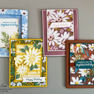 Cheerful Daisies - 4 Cards Tutorials with Video