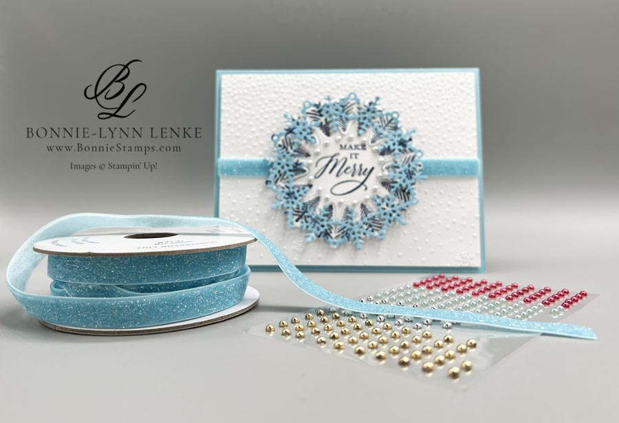 Wishes all Around Blue Snowflake Wreath